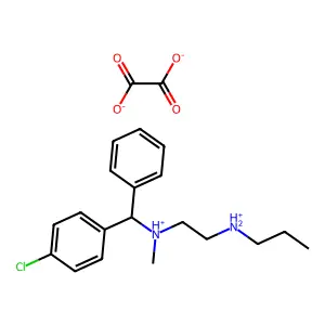 N-(alpha-(p-Chlorophenyl)benzyl)-N-methyl-N'-propylethylenediamine oxalate structure