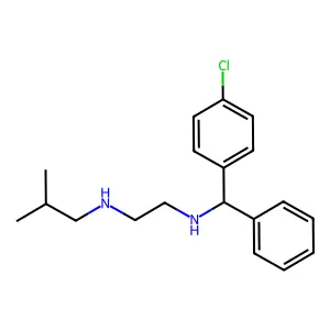 N'-[(4-chlorophenyl)-phenylmethyl]-N-(2-methylpropyl)ethane-1,2-diamine structure