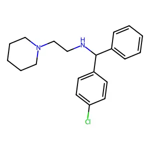 1-(2-(alpha-(p-Chlorophenyl)benzylamino)ethyl)piperidine structure