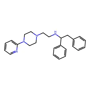 1-(2-(1,2-Diphenylethylamino)ethyl)-4-(2-pyridyl)piperazine structure