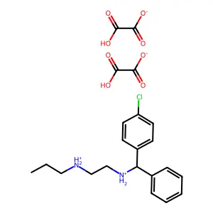N-(alpha-(p-Chlorophenyl)benzyl)-N'-propylethylenediamine dioxalate structure