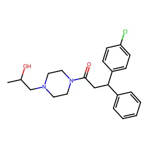 beta-(p-Chlorophenyl)phenethyl 4-(2-hydroxypropyl)piperazinyl ketone structure