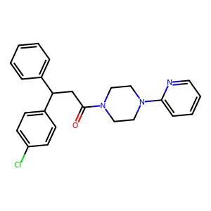 beta-(p-Chlorophenyl)phenethyl 4-(2-pyridyl)piperazinyl ketone structure