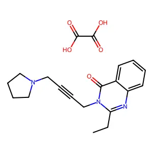 4(3H)-Quinazolinone, 2-ethyl-3-(4-(1-pyrrolidinyl)-2-butynyl)-, oxalate (1:1) structure
