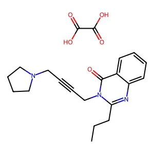 oxalic acid2-propyl-3-(4-pyrrolidin-1-ylbut-2-ynyl)quinazolin-4-one structure