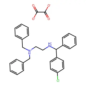 N-(alpha-(p-Chlorophenyl)benzyl)-N',N'-dibenzylethylenediamine oxalate structure
