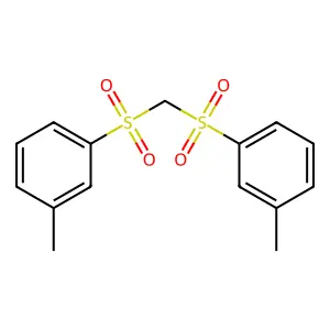 1,1'-(methanediyldisulfonyl)bis(3-methylbenzene) structure