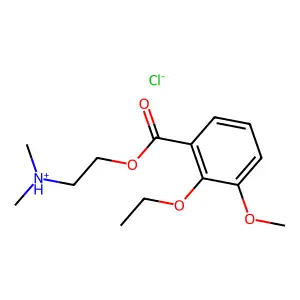 2-(2-ethoxy-3-methoxybenzoyl)oxyethyl-dimethylazanium chloride structure