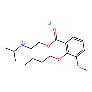 2-(2-butoxy-3-methoxybenzoyl)oxyethyl-propan-2-ylazanium chloride structure