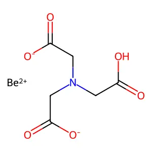 Acetic acid, nitrilotri-, beryllium salt (1:1) structure