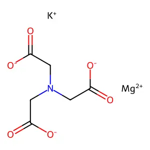Glycine, N,N-bis(carboxymethyl)-, magnesium potassium salt (1:1:1) structure