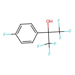 1,1,1,3,3,3-hexafluoro-2-(4-fluorophenyl)propan-2-ol structure