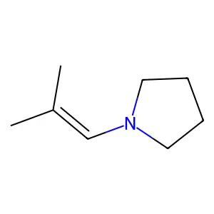 1-(2-methylprop-1-enyl)pyrrolidine structure
