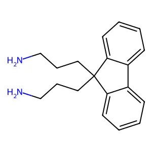 3-[9-(3-aminopropyl)fluoren-9-yl]propan-1-amine structure