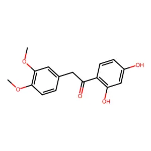 1-(2,4-dihydroxyphenyl)-2-(3,4-dimethoxyphenyl)ethanone structure