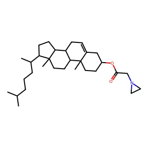 [10,13-dimethyl-17-(6-methylheptan-2-yl)-2,3,4,7,8,9,11,12,14,15,16,17-dodecahydro-1H-cyclopenta[a]phenanthren-3-yl] 2-(aziridin-1-yl)acetate structure