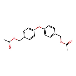 [4-[4-(acetyloxymethyl)phenoxy]phenyl]methyl acetate structure