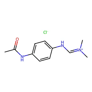 (4-acetamidoanilino)methylidene-dimethylazanium chloride structure