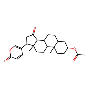 [10,13-dimethyl-15-oxo-17-(6-oxopyran-3-yl)-1,2,3,4,5,6,7,8,9,11,12,14,16,17-tetradecahydrocyclopenta[a]phenanthren-3-yl] acetate structure