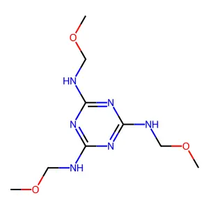 N,N',N''-Tris(methoxymethyl)-1,3,5-triazine-2,4,6-triamine structure
