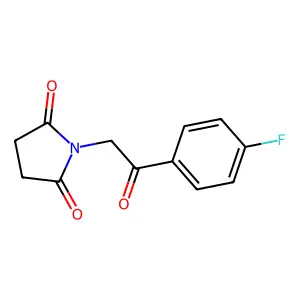 1-[2-(4-fluorophenyl)-2-oxoethyl]pyrrolidine-2,5-dione structure