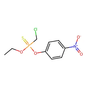 chloromethyl-ethoxy-(4-nitrophenoxy)-sulfanylidene-lambda5-phosphane structure