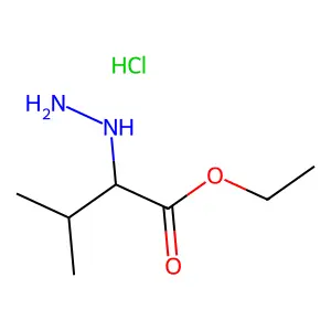ethyl 2-hydrazinyl-3-methylbutanoatehydrochloride structure