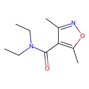 N,N-diethyl-3,5-dimethyl-1,2-oxazole-4-carboxamide structure