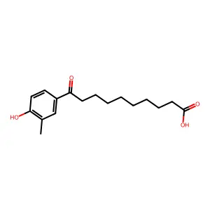 10-(4-hydroxy-3-methylphenyl)-10-oxodecanoic acid structure
