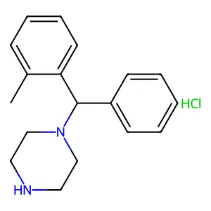 1-[(2-methylphenyl)-phenylmethyl]piperazine;hydrochloride structure