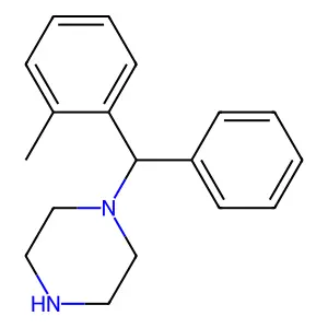 1-[(2-methylphenyl)(phenyl)methyl]piperazine structure