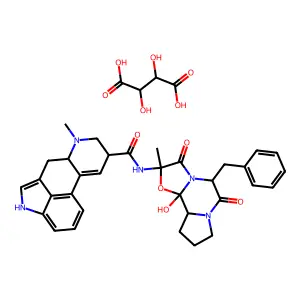 (6aR,9R)-N-[(1S,2S,4R,7S)-7-benzyl-2-hydroxy-4-methyl-5,8-dioxo-3-oxa-6,9-diazatricyclo[7.3.0.02,6]dodecan-4-yl]-7-methyl-6,6a,8,9-tetrahydro-4H-indolo[4,3-fg]quinoline-9-carboxamide(2R,3R)-2,3-dihydr structure