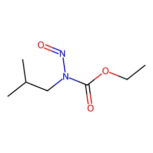 ethyl N-(2-methylpropyl)-N-nitrosocarbamate structure