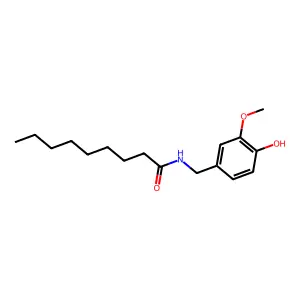 N-[(4-hydroxy-3-methoxyphenyl)methyl]nonanamide structure
