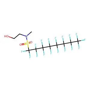 1,1,2,2,3,3,4,4,5,5,6,6,7,7,8,8,8-heptadecafluoro-N-(2-hydroxyethyl)-N-methyloctane-1-sulfonamide structure