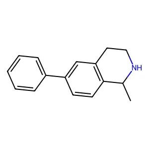 1,2,3,4-Tetrahydro-1-methyl-6-phenylisoquinoline structure