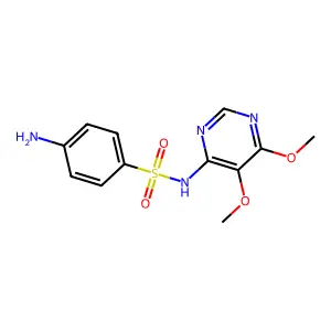 Compound C12H14N4O4S structure