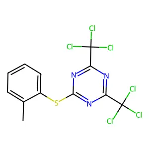 Compound C12H7Cl6N3S structure