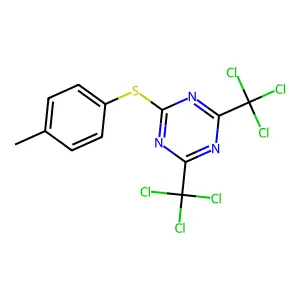Compound C12H7Cl6N3S structure