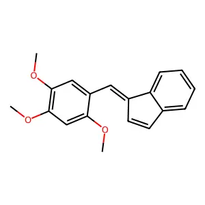 1-[(2,4,5-trimethoxyphenyl)methylidene]indene structure