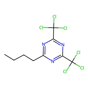 Compound C9H9Cl6N3 structure