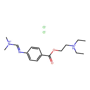 beta-Diethylaminoethyl p-(dimethylaminomethyleneamino)benzoate dihydrochloride structure