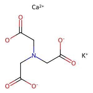 Acetic acid, nitrilotri-, calcium potassium salt (1:1:1) structure
