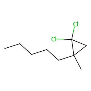 1,1-Dichloro-2-methyl-2-pentylcyclopropane structure