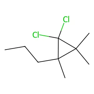 1,1-Dichloro-2,2,3-trimethyl-3-propylcyclopropane structure