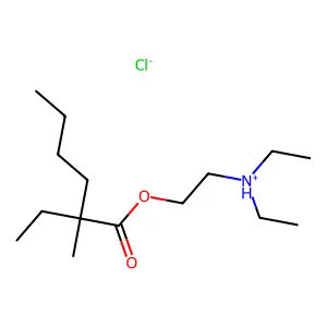 diethyl-[2-(2-ethyl-2-methylhexanoyl)oxyethyl]azanium chloride structure