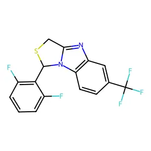 1-(2,6-Difluorophenyl)-6-(trifluoromethyl)-1H,3H-benzo[4,5]imidazo[1,2-c]thiazole structure