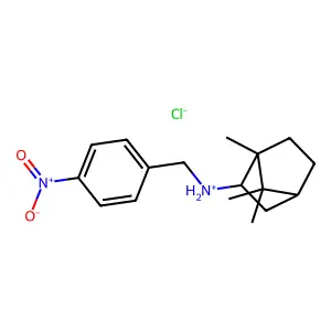 (+-)-endo-N-(p-Nitrobenzyl)-2-bornanamine hydrochloride structure