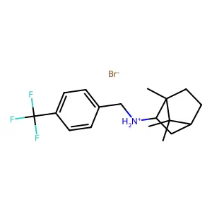 (+-)-endo-N-(p-(Trifluoromethyl)benzyl)-2-bornanamine hydrobromide structure