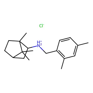(+-)-endo-N-(2,4-Dimethylbenzyl)-2-bornanamine hydrochloride structure